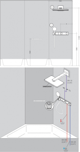 Термостат Hansgrohe RainSelect 15355400 для душа фото 4