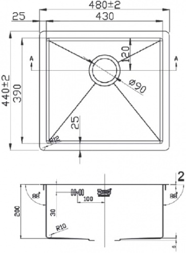 Мойка кухонная Zorg Light ZL R 480440 BRONZE фото 2