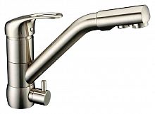 Смеситель Zorg Clean Water ZR 400 KF-12 nickel для кухонной мойки