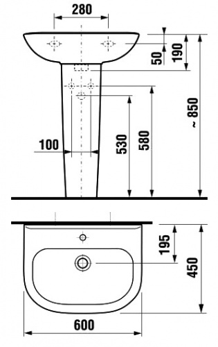 Раковина Jika Olymp 60 1061.3 фото 11