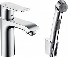 Смеситель Hansgrohe Metris 31285000 для раковины с гигиеническим душем