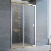 Душевая дверь в нишу Vegas Glass ZP 125 09 02 профиль золото, стекло шиншилла