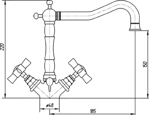 Смеситель Migliore Princeton ML.PRN-834 CsCr для раковины фото 3