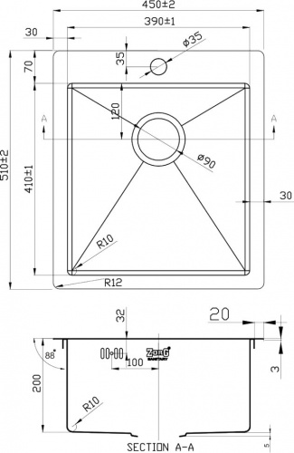Мойка кухонная Zorg Inox R 4551 фото 2