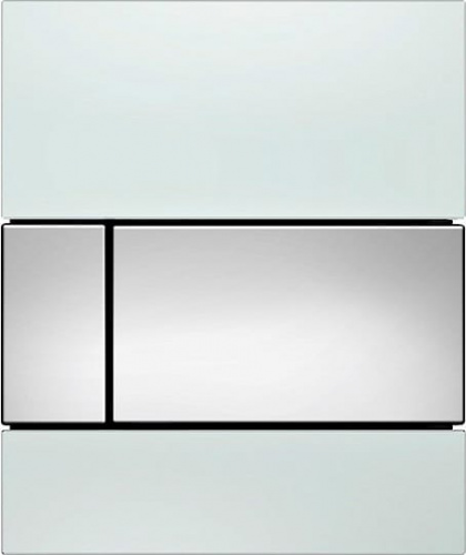 Кнопка смыва TECE Square Urinal 9242802 белое стекло, кнопка хром фото 2