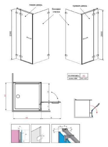 Боковая стенка Radaway Euphoria S1 100 фото 7