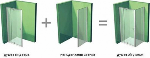Душевая дверь в нишу Ravak PDOP2-100 профиль белый фото 4