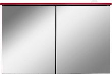 Зеркало-шкаф AM.PM Spirit V2.0 100 с LED-подсветкой, красный глянец