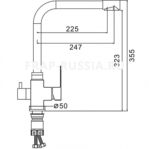 Смеситель для кухни Frap F43899-2 с подключением фильтра питьевой воды фото 2