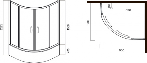 Душевой уголок Am.Pm Sense Deep W75G-222A090WT фото 3