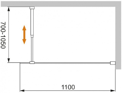 Душевая перегородка Cezares Liberta-L-1-110-C-Cr фото 3
