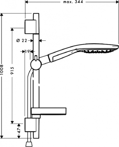 Душевой гарнитур Hansgrohe Raindance Select S 150 3iet 27803400 фото 7