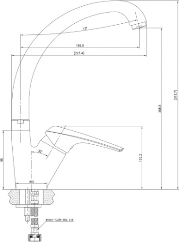 Смеситель Aquanet Conte SD91385 для кухонной мойки фото 4