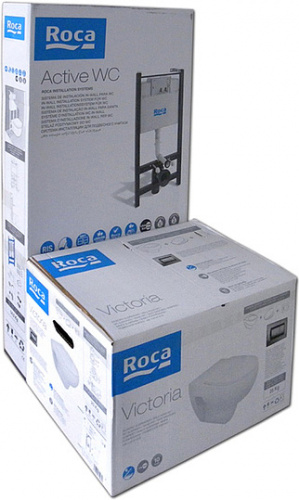 Комплект Roca Victoria ПЭК 893100000 инсталляция + унитаз + сиденье+ кнопка фото 2