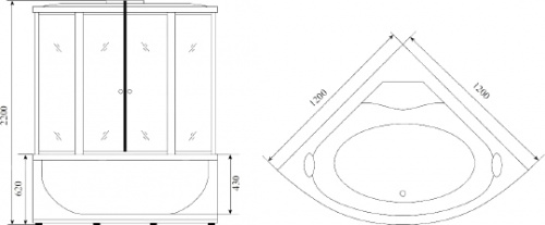 Душевой бокс Timo Standart T-1125 фото 3