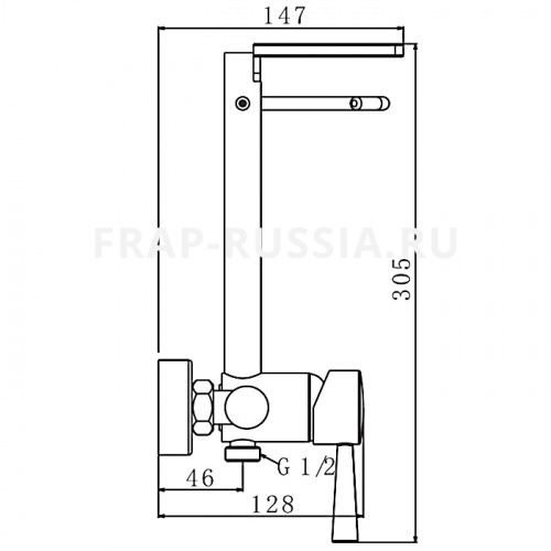 Смеситель Frap F7515 с гигиеническим душем фото 2