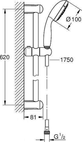 Душевой гарнитур Grohe New Tempesta 27645001 фото 2
