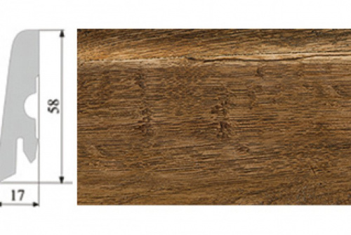 Плинтус Corkstyle Wood XL Oak Old 58х17 мм