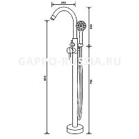 Смеситель напольный для ванны Gappo G3098