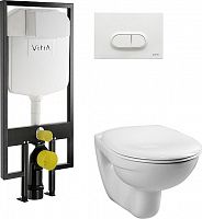 Комплект VitrA Normus 9773B003-7201 кнопка белая