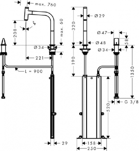 Комплект Hansgrohe C71-F655-09 43206800 фото 8