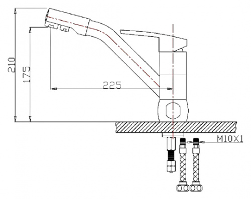 Смеситель Zorg Clean Water ZR 400 KF-12 кварц для кухонной мойки фото 2