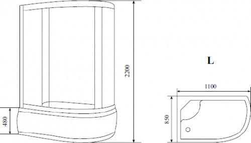 Душевая кабина Timo Standart T-1110 L фото 2