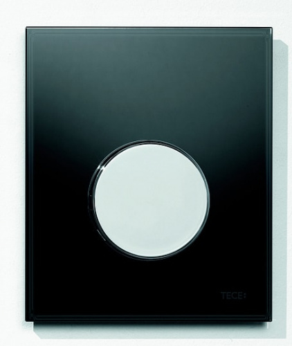 Кнопка смыва TECE Loop Urinal 9242656 черное стекло, кнопка хром фото 3
