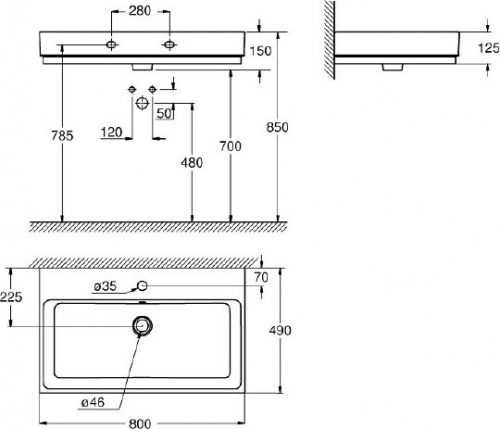 Раковина Grohe Cube Ceramic 3946900H фото 2