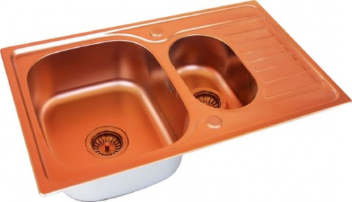 Мойка кухонная Zorg Inox Pvd SZR-780-2-480 COPPER