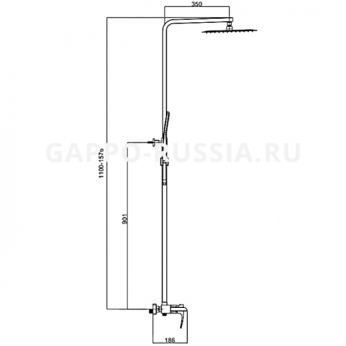 Душевая стойка Gappo G2407-20 фото 2