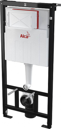 Система инсталляции для унитазов AlcaPlast Sadromodul AM101/1120 + M71 + M91 4 в 1 кнопка смыва хром фото 3