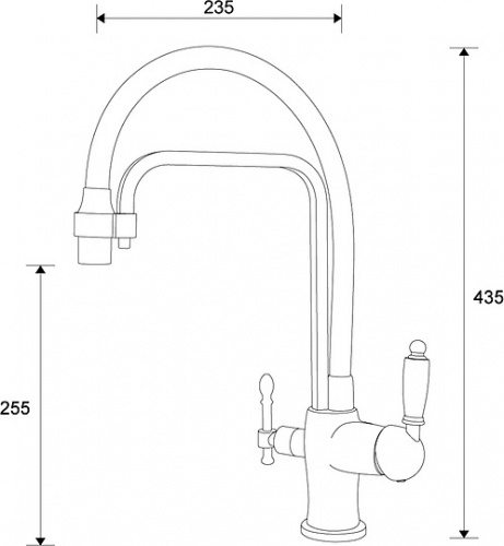 Смеситель Zorg Sanitary ZR 342-8 YF White для кухонной мойки фото 2