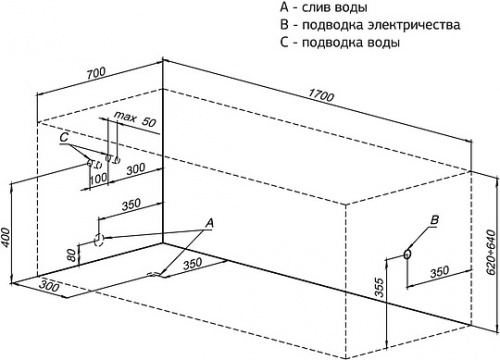 Акриловая ванна Aquanet Nord 170x70 фото 3