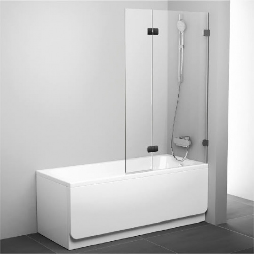 Шторка на ванну Ravak BVS2-100 R Transparent, фурнитура хром