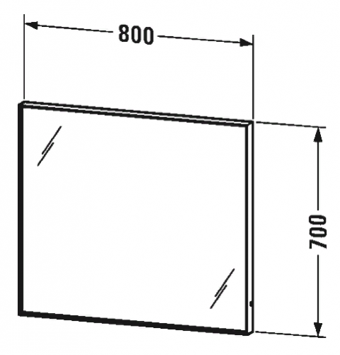 Зеркало Duravit L-Cube 80 фото 2