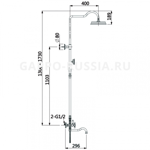 Душевая стойка Gappo G2489-6 фото 2