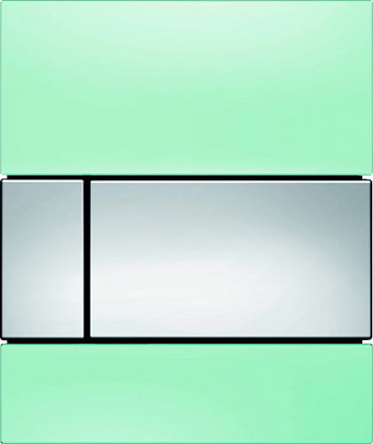 Кнопка смыва TECE Square Urinal 9242805 зеленое стекло, кнопка хром фото 2