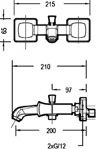 Смеситель Bravat Whirlpool F678112C-01 для ванны с душем фото 6