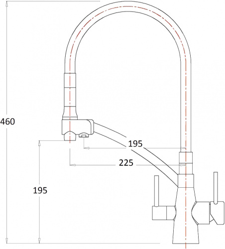 Смеситель Zorg Sanitary ZR 338-6 YF satin для кухонной мойки фото 2