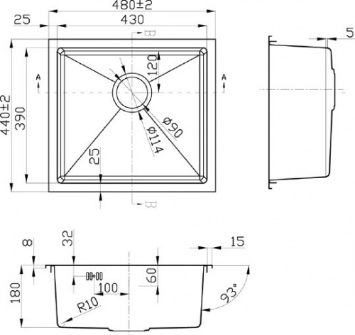 Мойка кухонная Steel Hammer R Elipso SH R 4844 фото 2