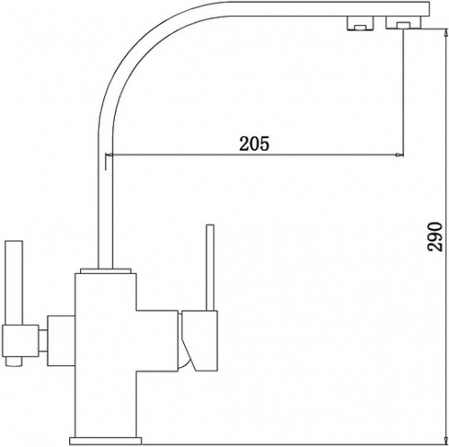 Смеситель Zorg Sanitary ZR 332 YF nickel для кухонной мойки фото 2