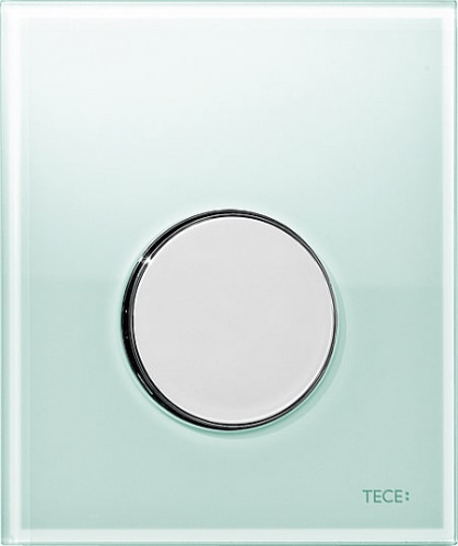 Кнопка смыва TECE Loop Urinal 9242653 зеленое стекло, кнопка хром фото 2