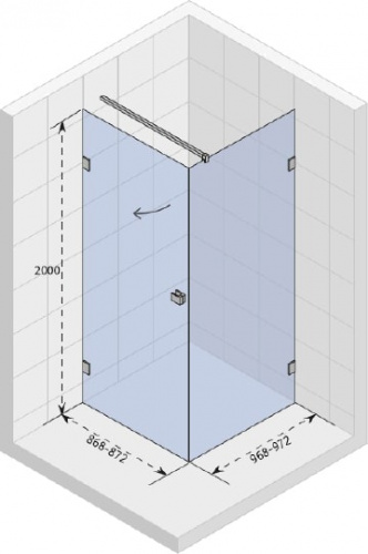 Душевой уголок Riho Scandic Mistral M201 90x100 см, L фото 3