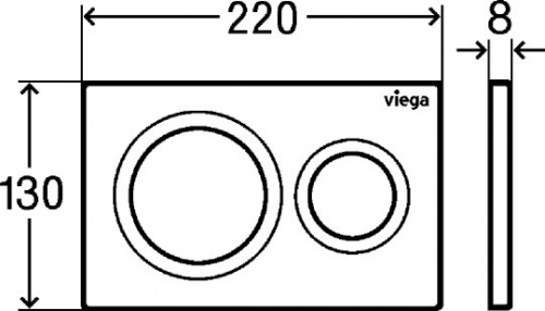 Кнопка смыва Viega Prevista Visign for Style 8610.1 773779 хром фото 4