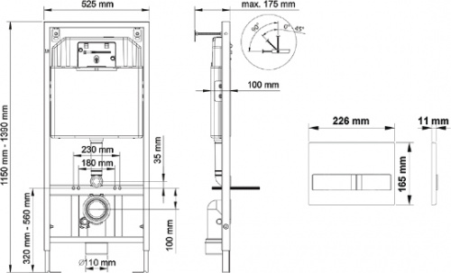 Комплект инсталляция Berges Wasserhaus + кнопка Novum L3 фото 3