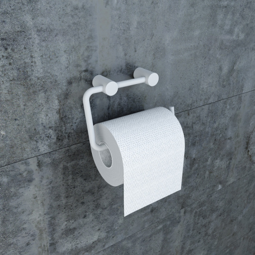 Держатель для туалетной бумаги без крышки, сплав металлов, Petite, белый матовый, IDDIS, PETWT00i43 фото 3