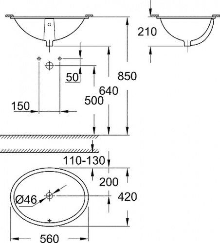Раковина Grohe Bau Ceramic 39423000 фото 4