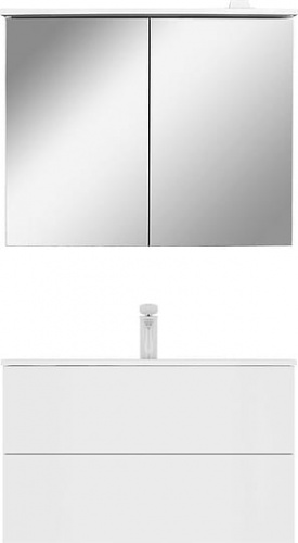 Зеркало-шкаф AM.PM Spirit V2.0 80 с LED-подсветкой, белый глянец фото 2