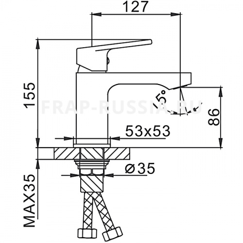 Смеситель для раковины Frap F1046 фото 2